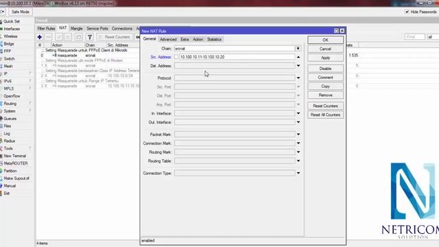 Configure NAT With Features PORT Winbox Mikrotik