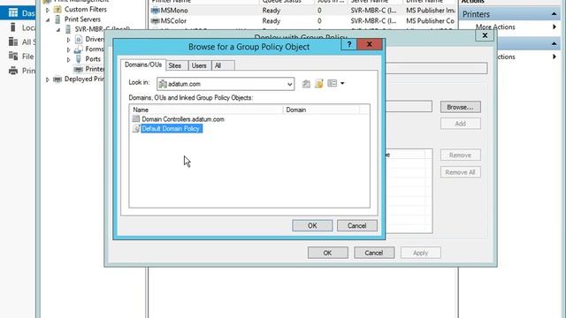 70-410 Lab 5 Printer Deploy in Group Policy смотреть онлайн