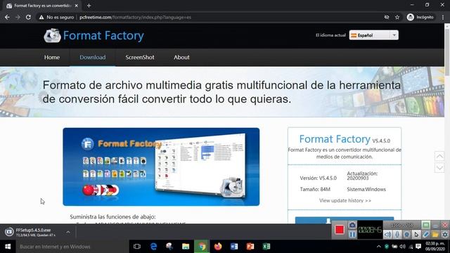 Descargar e instalar Format Factory 2022, página oficial y por MEGA, Windows 7, 8, 10, 11 смотреть онлайн