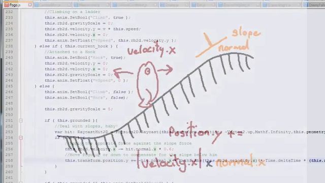 Unity2D tutorial : Prevent character sliding down slopes смотреть онлайн