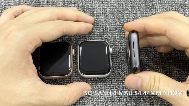 So Sánh cấu hình và 3 màu Apple watch series 4 44mm nhôm xám trắng vàng смотреть онлайн