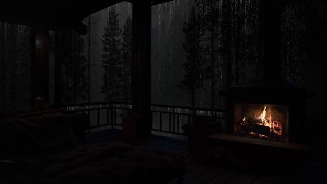 Sitting On A Comfortable Chair Under The Balcony During The Rain In The Forest Helps You Sleep😴 смотреть онлайн