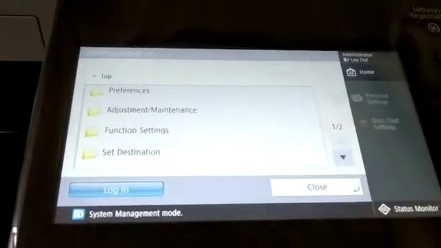 Canon iR 2625/2630/2645 Network settings смотреть онлайн