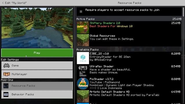 MINECRAFT MCPE Xbox One Windows PS4 10 BEST SHADERS [SHIFTERY SHADERS] смотреть онлайн