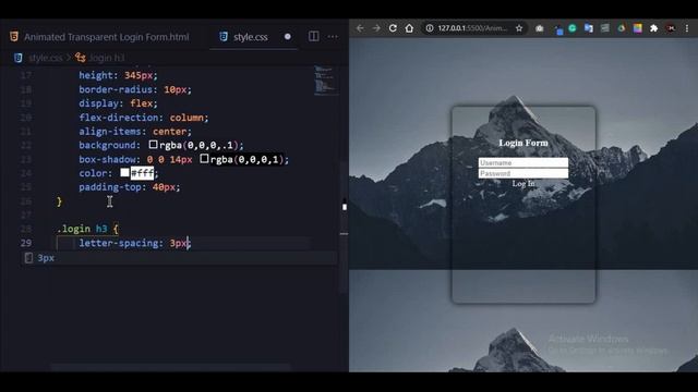 Animated Transparent Login Form Using CSS3 смотреть онлайн