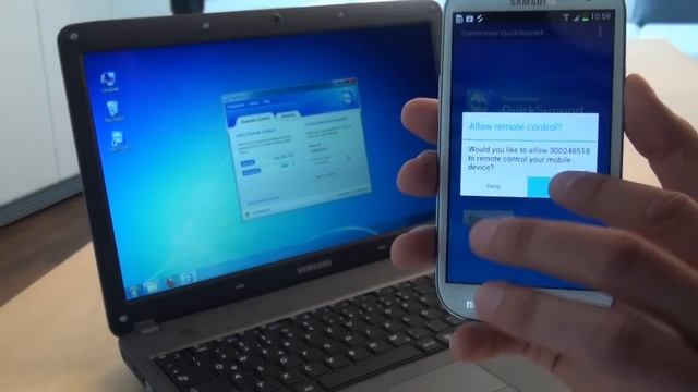 Remote Control your Samsung Android device with TeamViewer QuickSupport смотреть онлайн