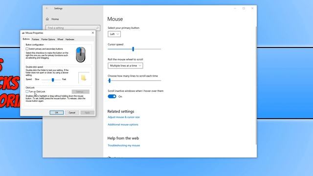 Turn On Click Lock In Windows 10 Tutorial | Highlight Text Without Holding Down Mouse Button смотреть онлайн