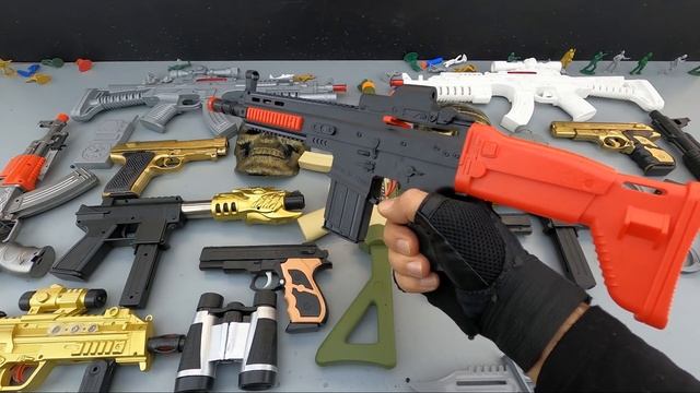 Scary Skeleton Mask, Golden Weapons, Sound Toy Kalashnikov AK-47, Tec-9 And Equipment