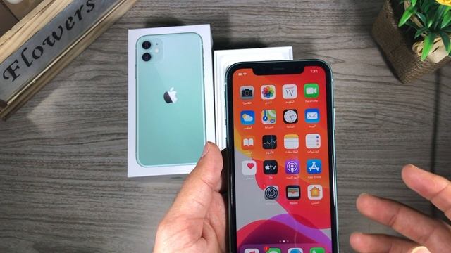 فتح صندوق ايفون ١١ الاخضر التيفاني unboxing iphone 11 green смотреть онлайн
