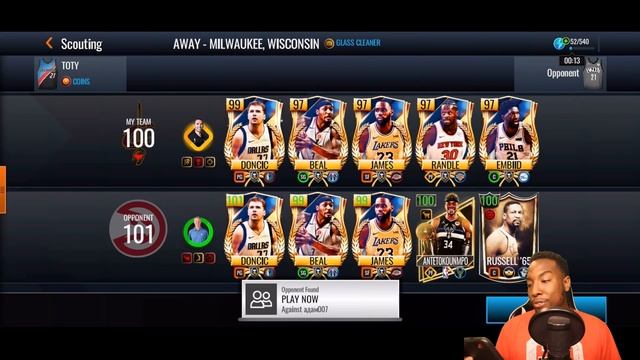 PLAYING WITH A FULL TOTY LINEUP IN NBA LIVE MOBILE SEASON 5!!! смотреть онлайн