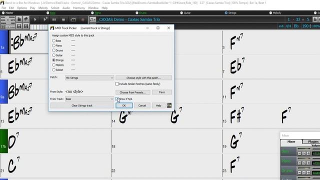 Band-in-a-Box® for Windows: MIDI Track Picker смотреть онлайн