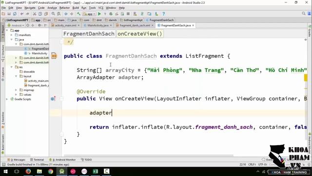 Lập trình Android A-Z - Bài 167: Fragment List Fragment смотреть онлайн