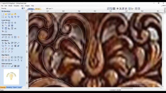 Gorgeous 3d bed design by Vectric Aspire! (2D part-3) смотреть онлайн