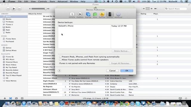 How to delete a backup from iTunes смотреть онлайн