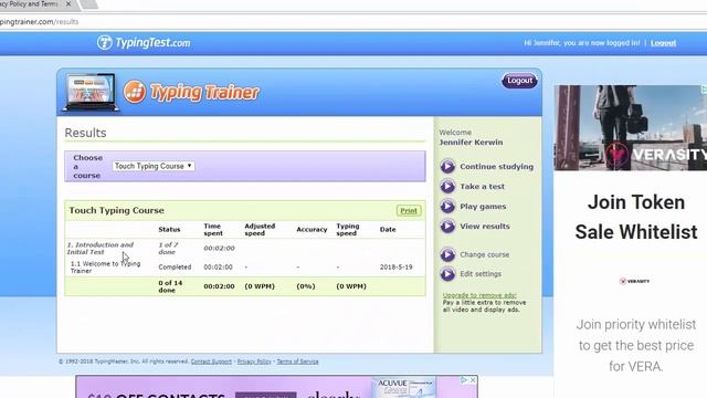 Using Typing Trainer смотреть онлайн