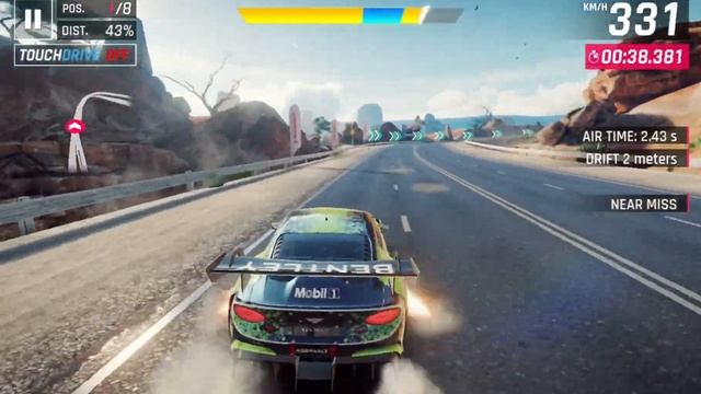 Asphalt 9 - Desert Life Weekly Competition (Bentley GT3) - 1:22.304 смотреть онлайн