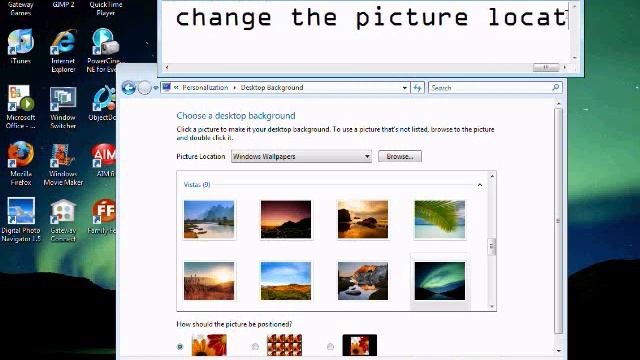 Changing your desktop image(vista) смотреть онлайн