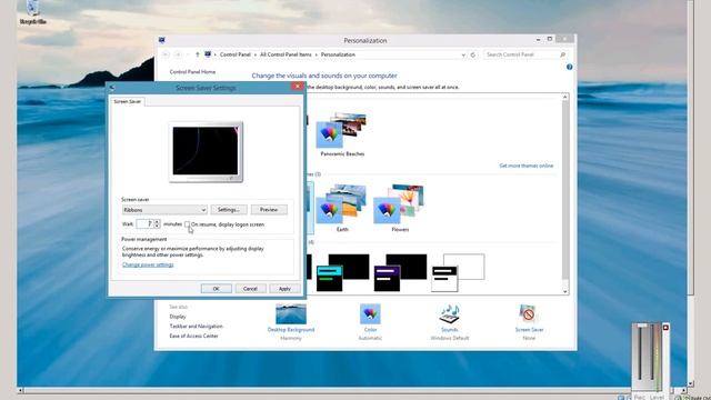 How to change the screensaver in Microsoft Windows 8.1 смотреть онлайн