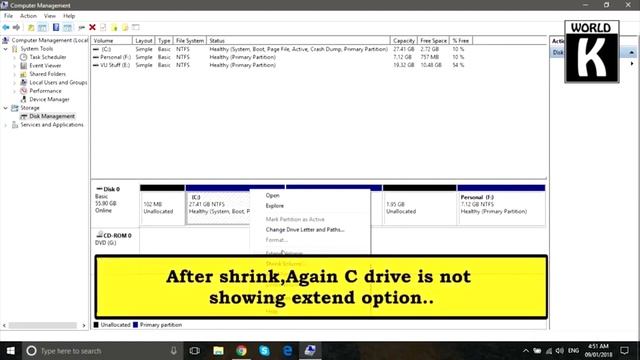 Extend C Drive Without Formatting in Windows 10 | Extend System Drive смотреть онлайн