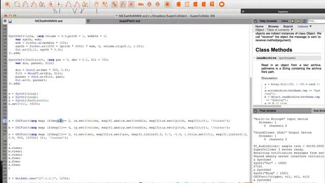 Iannix with SuperCollider over OSC смотреть онлайн