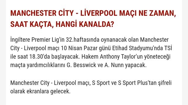 Manchester City - Liverpool maçı ne zaman, hangi kanalda, saat kaçta? смотреть онлайн