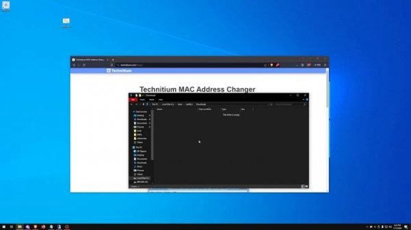 Changing MAC Address using Technitium MAC Address Changer