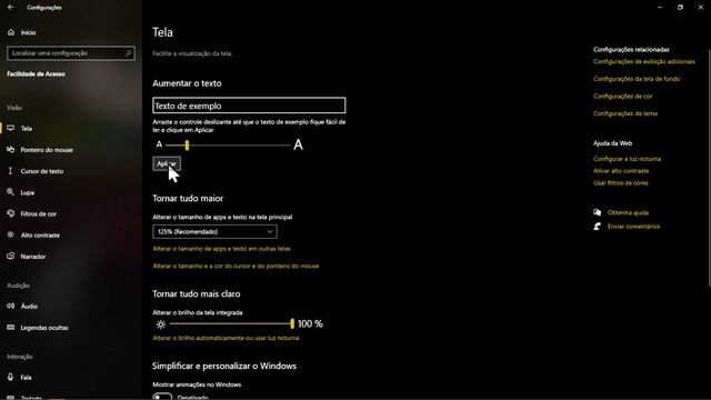 WINDOWS 10 AUMENTAR + OU - DIMINUIR A FONTE | Léo RG | Dicas e Tutoriais смотреть онлайн