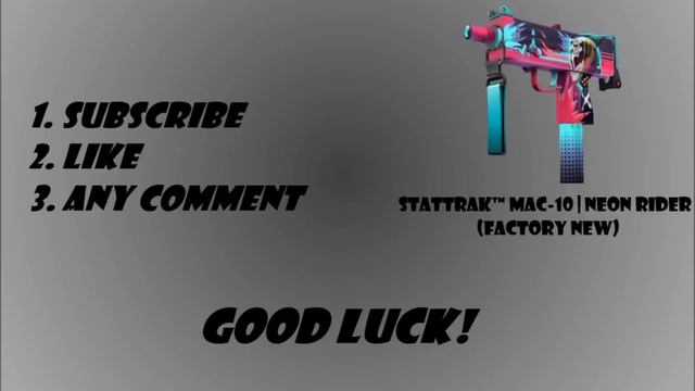 CS GO Giveaway MAC 10 Stattrak Neon Rider Factory New смотреть онлайн