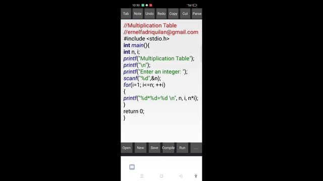 PROGRAM MULTIPLICATION TABLE USING ANDROID PHONE || C COMPILER IDE VERSION 29 смотреть онлайн
