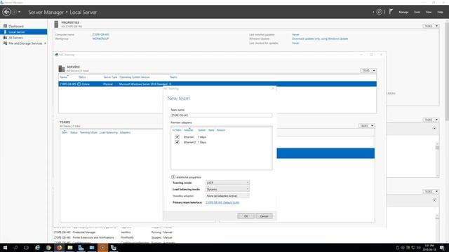 Setting up VLAN and Teaming on Server 2012, 2012R2 and 2016 смотреть онлайн
