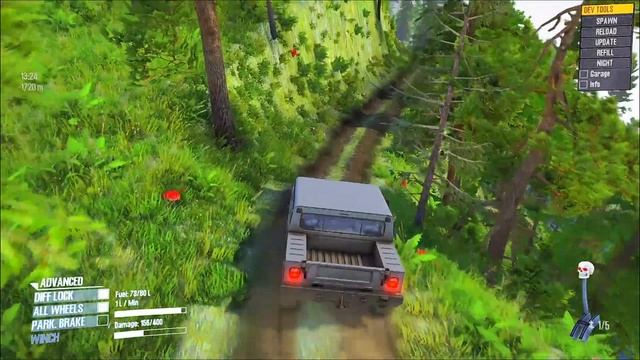 Hammer si Mobil Perang berkeliling di Jalur Bukit - Mudrunner смотреть онлайн