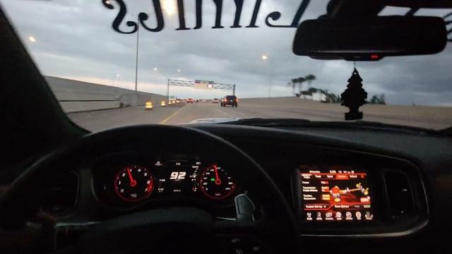 Cutting up through traffic in my demon powered Dodge Charger SRT Hellcat. POV style drive. смотреть онлайн