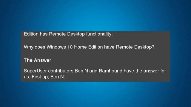 Why Does My Windows 10 Home Edition Have Remote Desktop and BitLocker? смотреть онлайн