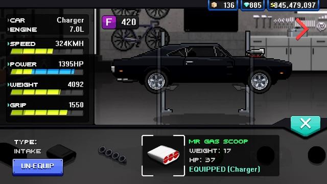 Pixel Car Racer - Dominic Toretto's Dodge Charger смотреть онлайн