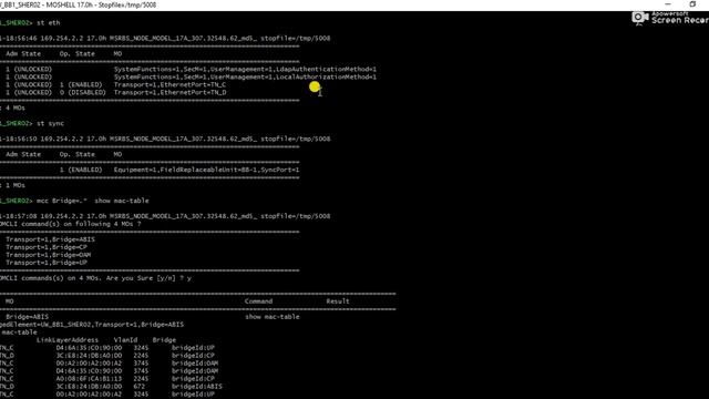 Ericsson BBU 6630/5216 Check Mac Address