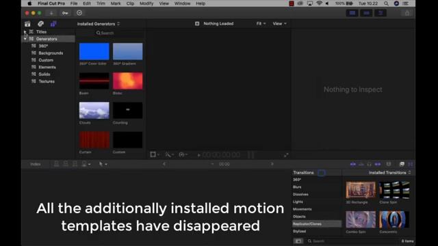 Move Final Cut Pro Motion Templates Folder To An External Drive
