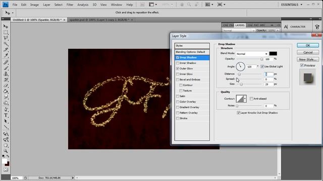 Photoshop Tutorial: Sparkling Font смотреть онлайн