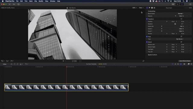 How To Create The Ken Burns Effect In Final Cut Pro X смотреть онлайн
