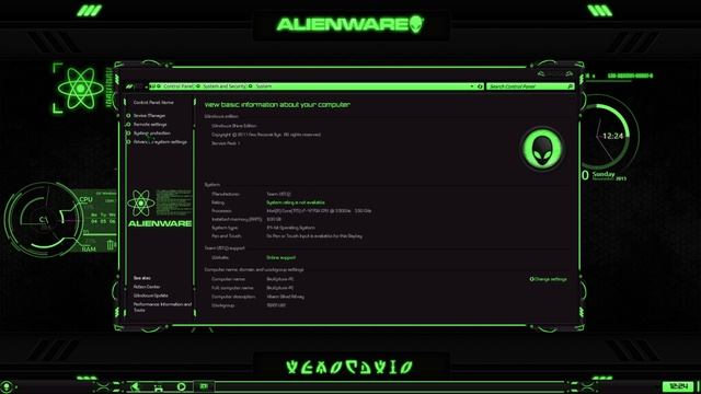 Alienware® Eclipse Green Premium Theme for Windows® Se7en with 7tsp Alienware® Eclipse Icon Pack смотреть онлайн
