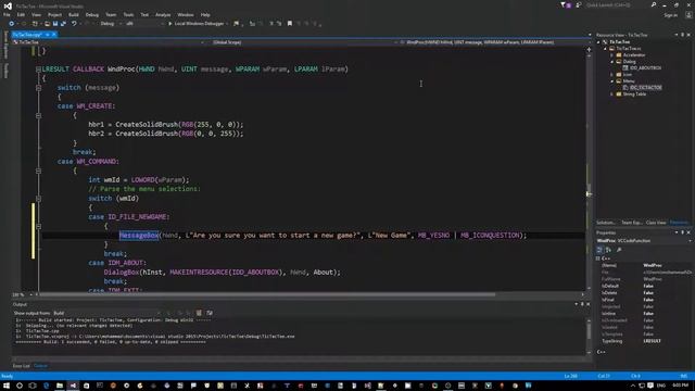 How to program Tic Tac Toe in C++/Visual Studio/Windows API #9 - Adding "New Game" Menu смотреть онлайн