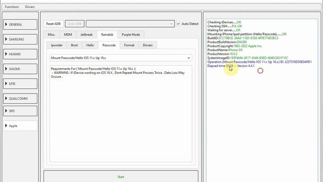 Iphone 8Plus Bypass Passcode Ios16 0 2 By EFT PRO
