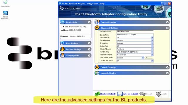 Brainboxes - Bluetooth Configuration Utility Overview смотреть онлайн