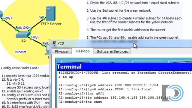 CCNA1 Practice Final, Packet Tracer 6 - Part 4 смотреть онлайн