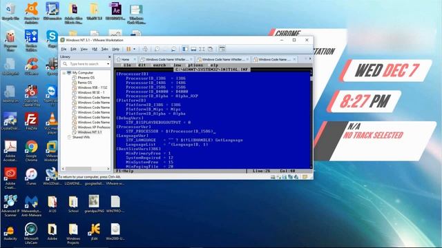 INSTALLING WINDOWS NT 3.1 IN VMWARE WORKSTATION смотреть онлайн