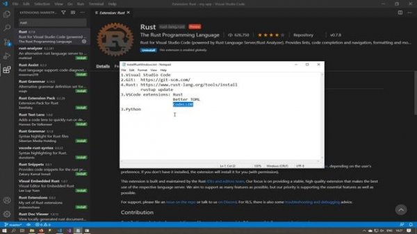Installing Rust on Windows 10