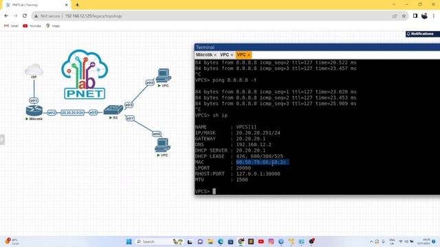 Blokir Mac Address PC/HP Menggunakan MikroTIK pakai Simulator PNET LAB смотреть онлайн