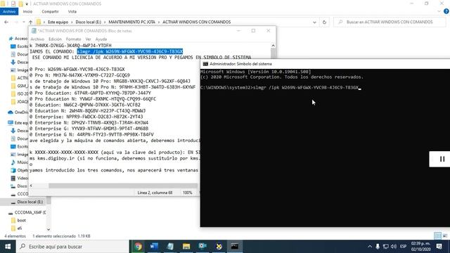ACTIVANDO WINDOWS 10 PRO POR COMANDOS смотреть онлайн