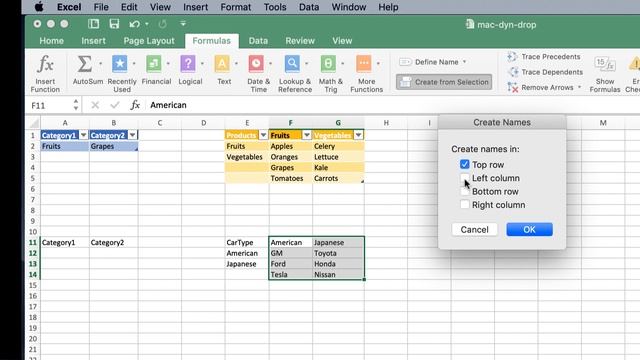 Create a Dynamic Drop Down List - Excel on Mac смотреть онлайн