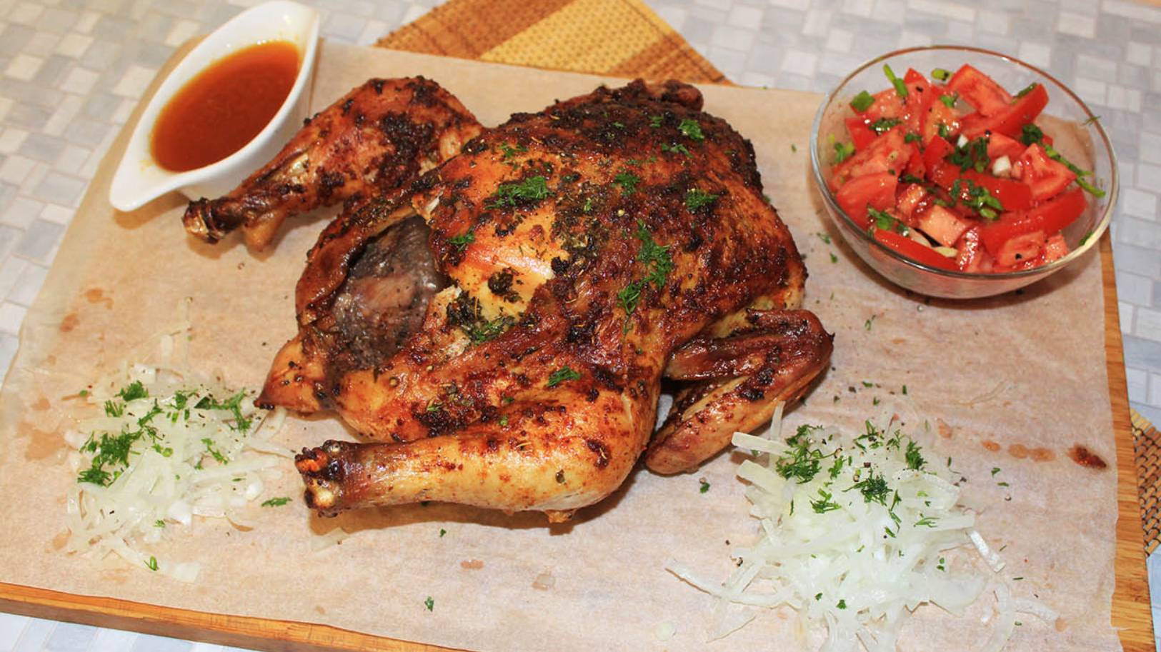 Курица в духовке. Запекаем курицу целиком. смотреть онлайн