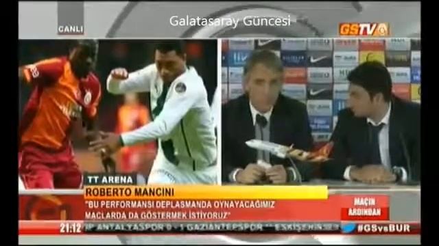 Galatasaray 6 Bursaspor 0 Maçı Sonrası Mancini Basın Toplantısı смотреть онлайн
